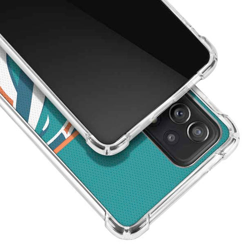NFL Miami Dolphins Zone Block Galaxy A52 5G Clear Case